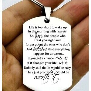 Life Inspiration Quote Love Quote Love Love Believe Stainless Keychain